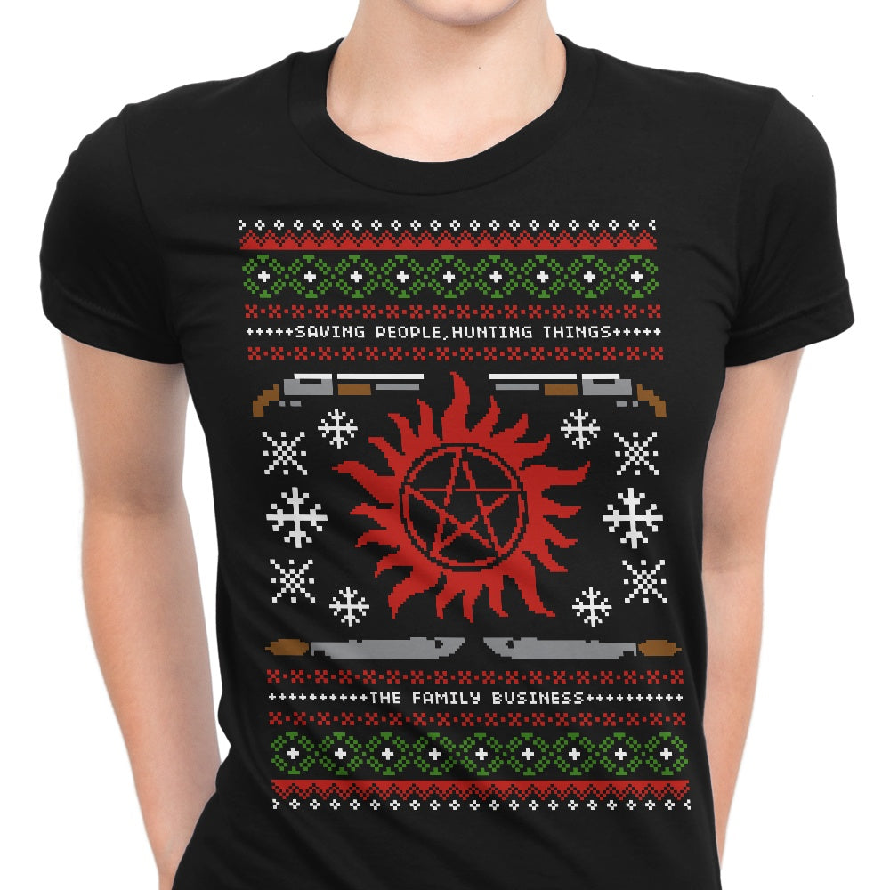 Wrapping Presents, Hunting Things Women's Apparel - Adult & Kids T-Shirts, Sweatshirts & Hoodies apparel design preview 1