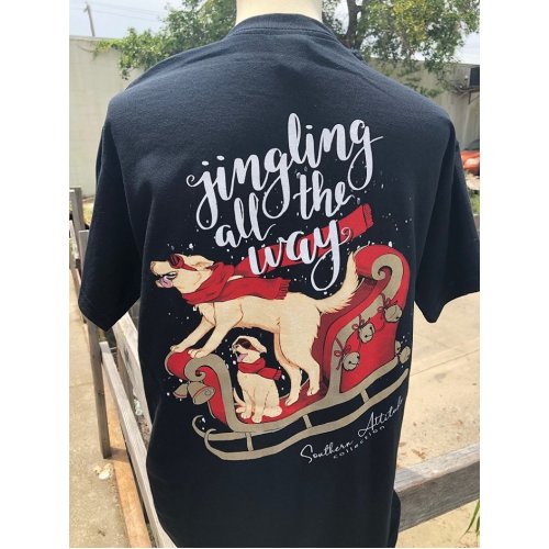 Southern Attitude Preppy Jingle All The Way Holiday - Adult & Kids T-Shirts, Sweatshirts & Hoodies apparel design preview 2