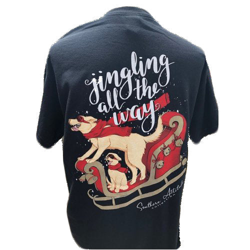 Southern Attitude Preppy Jingle All The Way Holiday - Adult & Kids T-Shirts, Sweatshirts & Hoodies apparel design preview 1