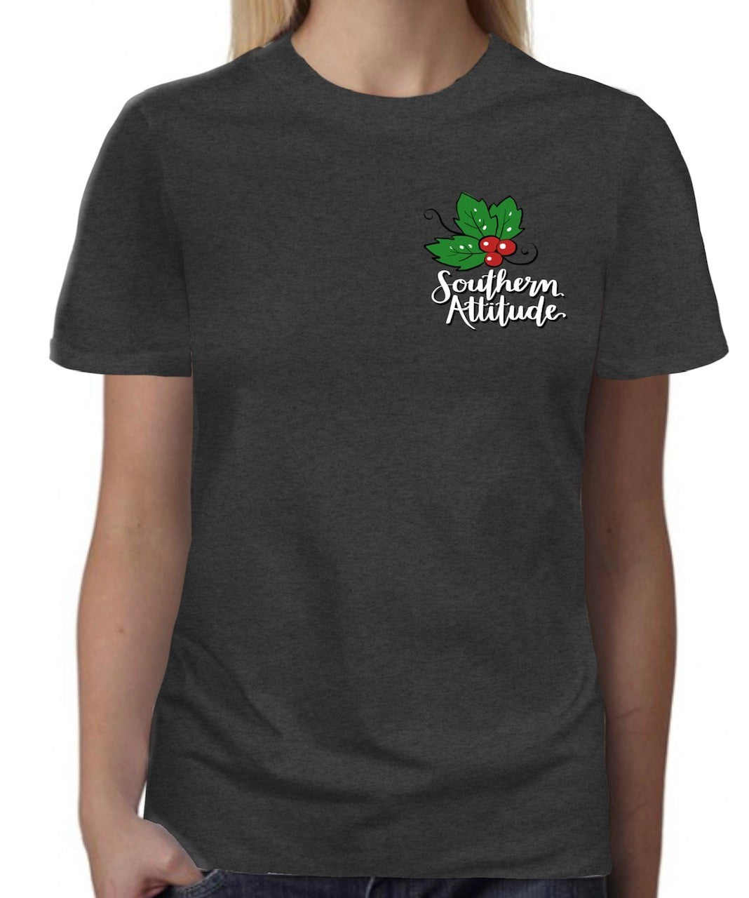 Southern Attitude Santa Naughty List Christmas - Adult & Kids T-Shirts, Sweatshirts & Hoodies apparel design preview 2