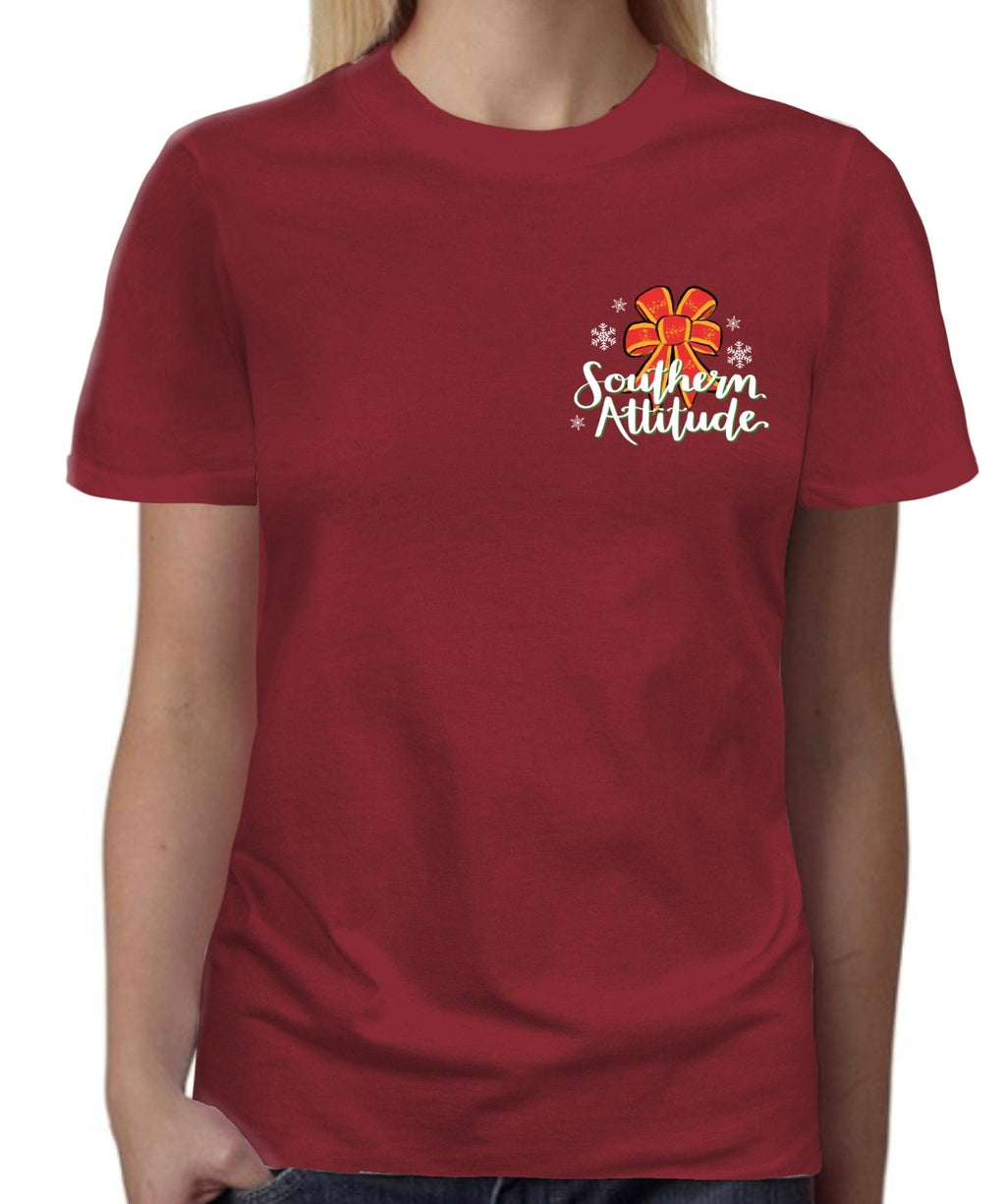 Southern Attitude Merry Christmas Moose - Adult & Kids T-Shirts, Sweatshirts & Hoodies apparel design preview 2