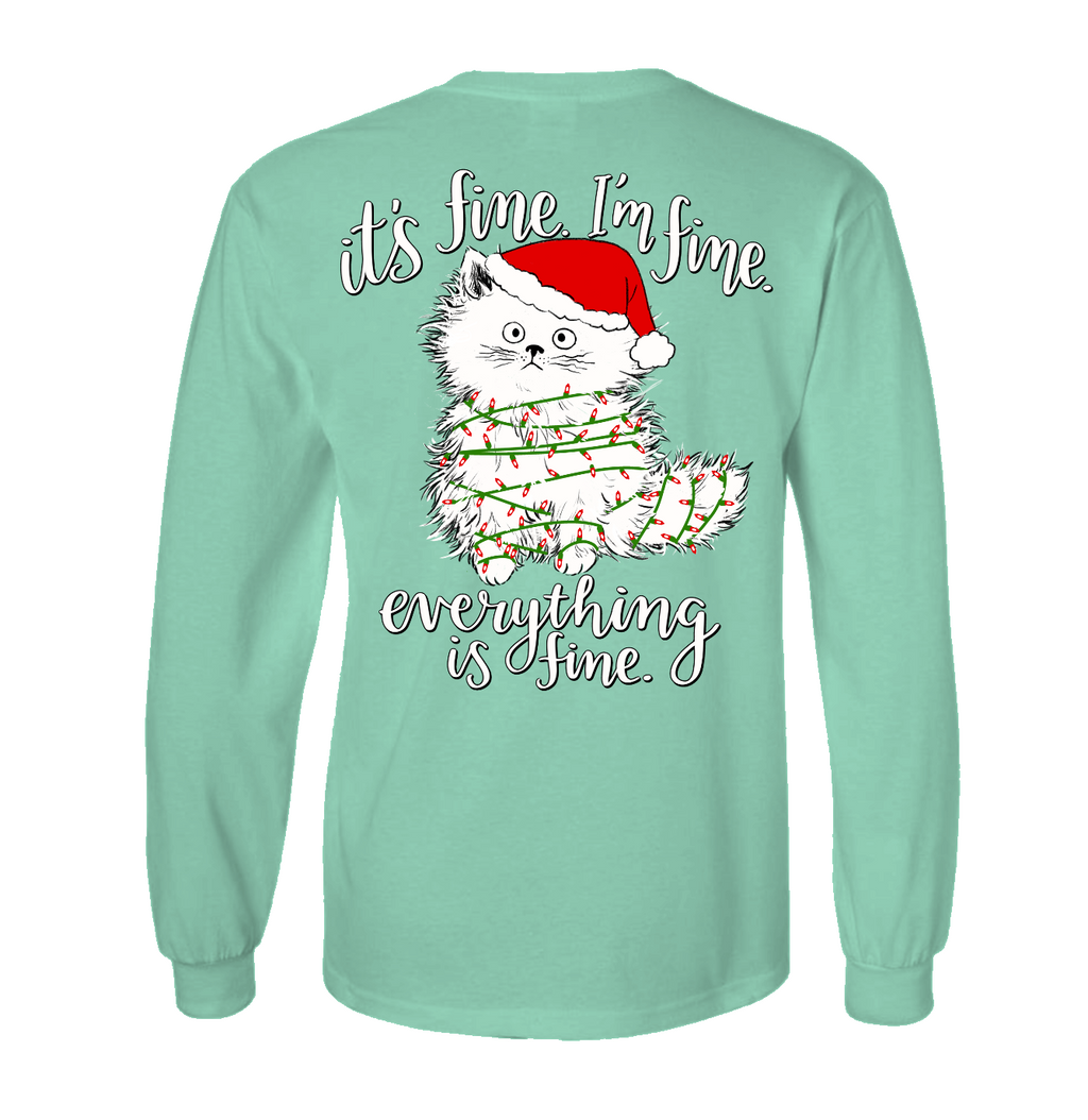 Southern Attitude Christmas Fine Cat - Adult & Kids T-Shirts, Sweatshirts & Hoodies apparel design preview 1
