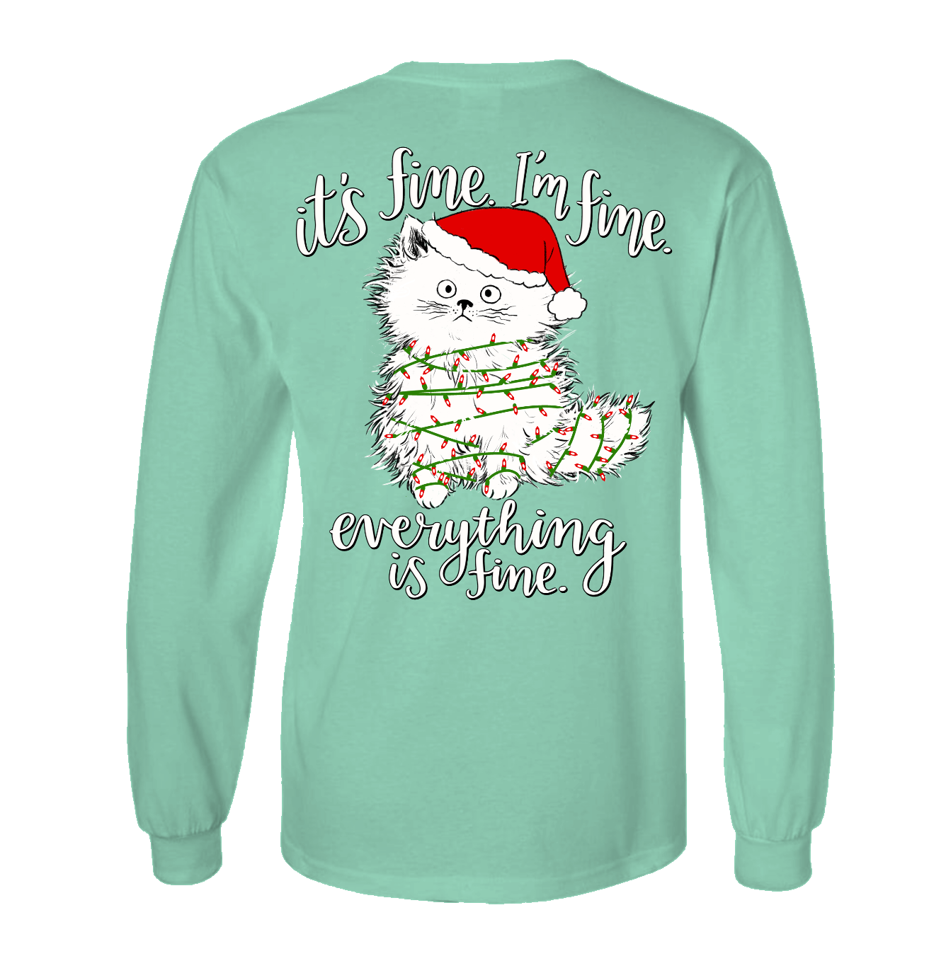 Southern Attitude Christmas Fine Cat - Adult & Kids T-Shirts, Sweatshirts & Hoodies apparel design preview 1