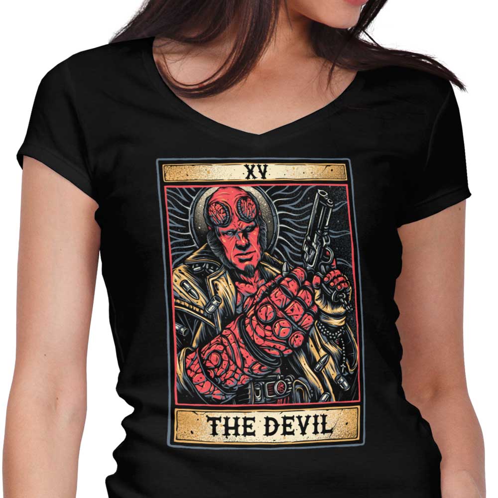 XV: The Devil Women's V-Neck - Adult & Kids T-Shirts, Sweatshirts & Hoodies apparel design preview 1