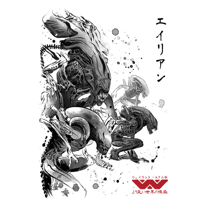 Xeno Invasion 3/4 Sleeve Raglan - Adult & Kids T-Shirts, Sweatshirts & Hoodies apparel design preview 2