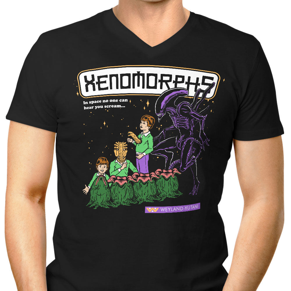 Xeno Morph Men's V-Neck - Adult & Kids T-Shirts, Sweatshirts & Hoodies apparel design preview 1