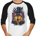 Xeno Shall Not Pass 3/4 Sleeve Raglan - Adult & Kids T-Shirts, Sweatshirts & Hoodies apparel design preview 1