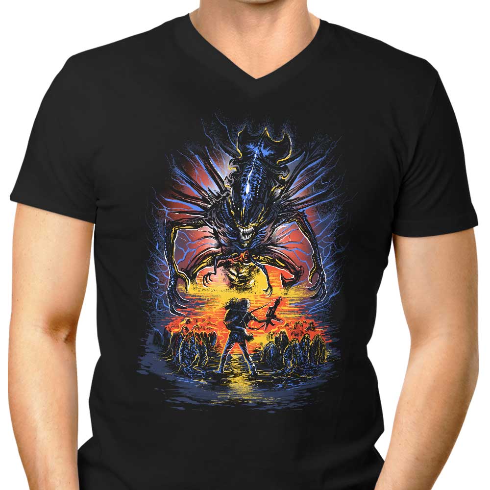 Xeno Shall Not Pass Men's V-Neck - Adult & Kids T-Shirts, Sweatshirts & Hoodies apparel design preview 1