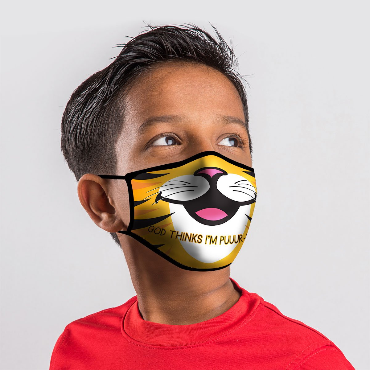 Kerusso Kids God Thinks I'm Perfect Tiger Youth - Adult & Kids T-Shirts, Sweatshirts & Hoodies apparel design preview 2