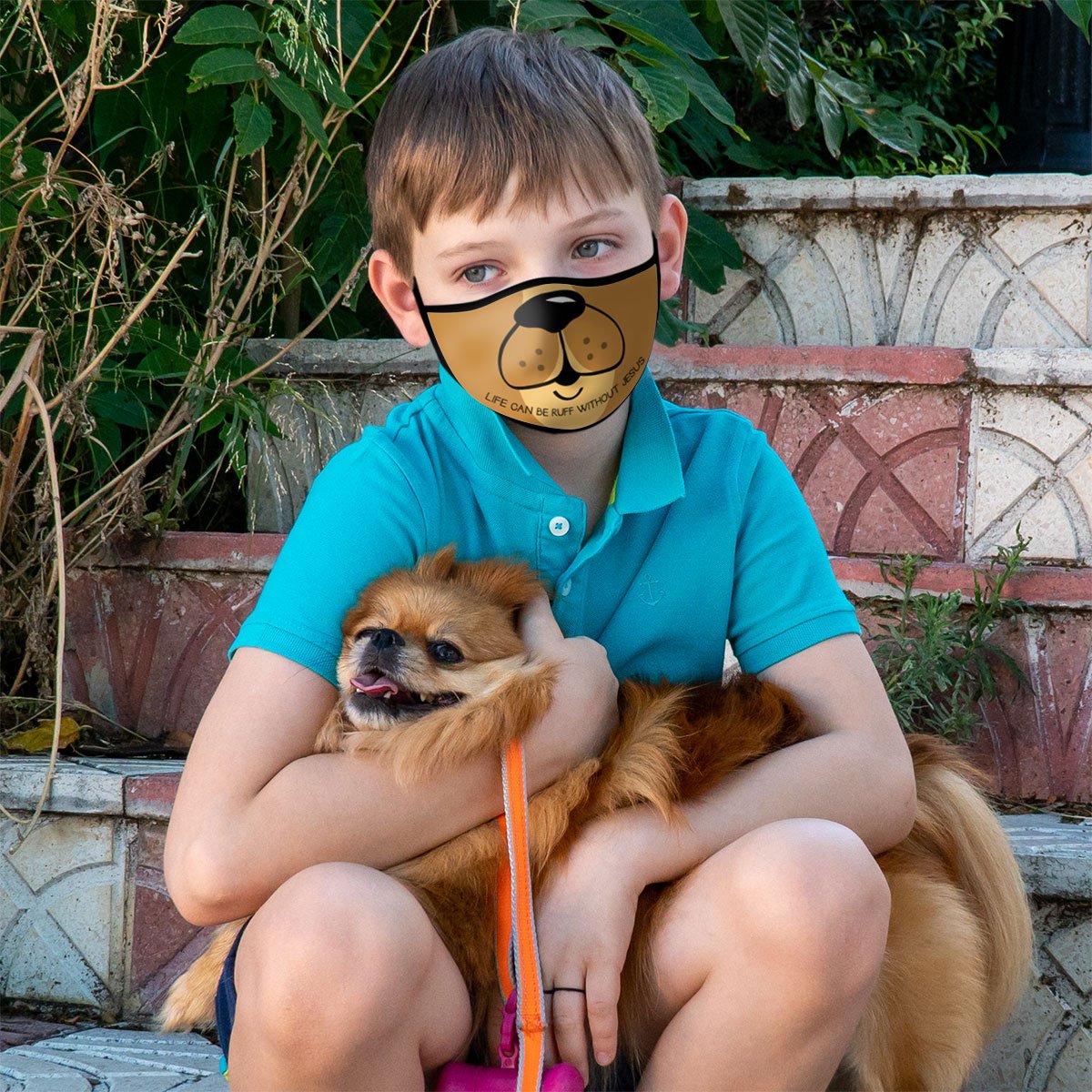 Kerusso Kids Life Can Be Ruff Without Jesus Dog Youth - Adult & Kids T-Shirts, Sweatshirts & Hoodies apparel design preview 2