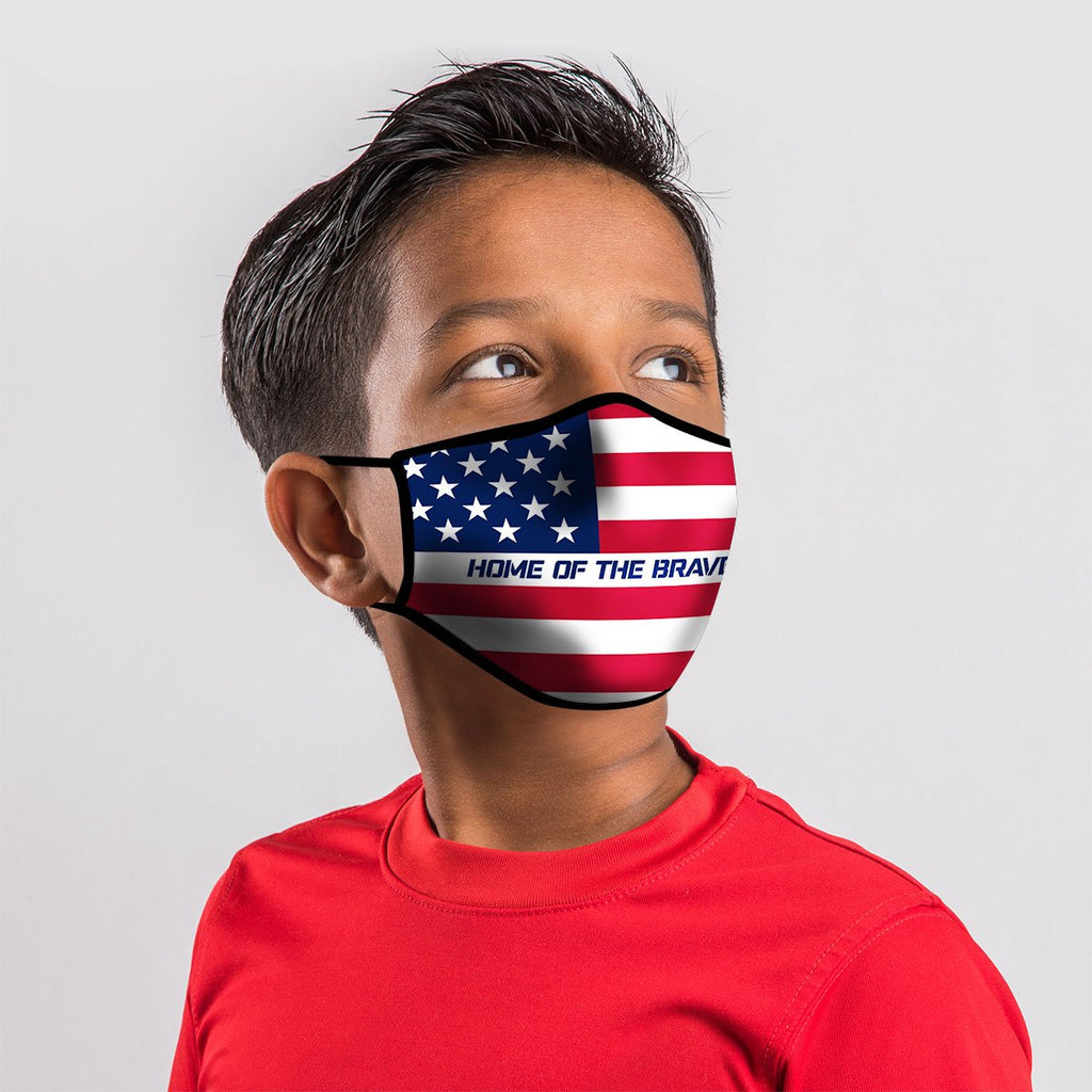 Kerusso Kids Home of the Brave USA American Flag - Adult & Kids T-Shirts, Sweatshirts & Hoodies apparel design preview 2