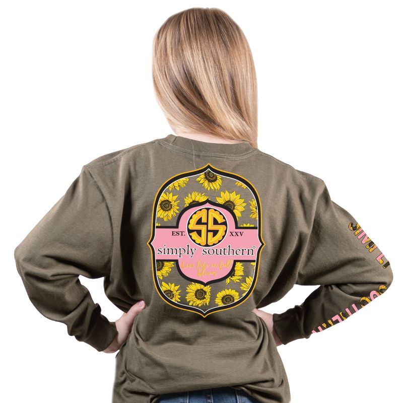 SALE Simply Southern Preppy Bloom Sunflower - Adult & Kids T-Shirts, Sweatshirts & Hoodies apparel design preview 2