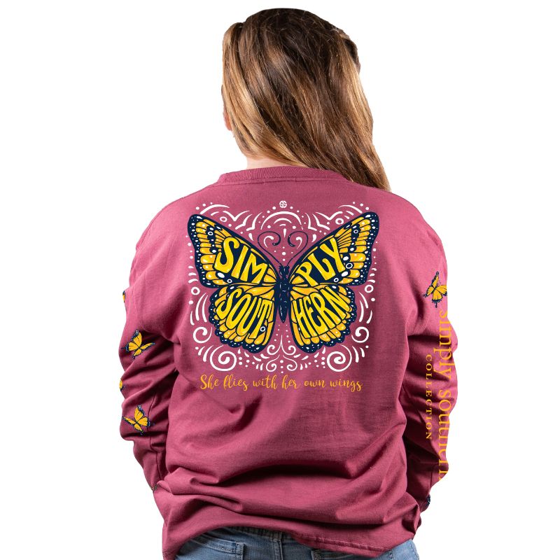 SALE Simply Southern Preppy Butterfly Logo - Adult & Kids T-Shirts, Sweatshirts & Hoodies apparel design preview 2
