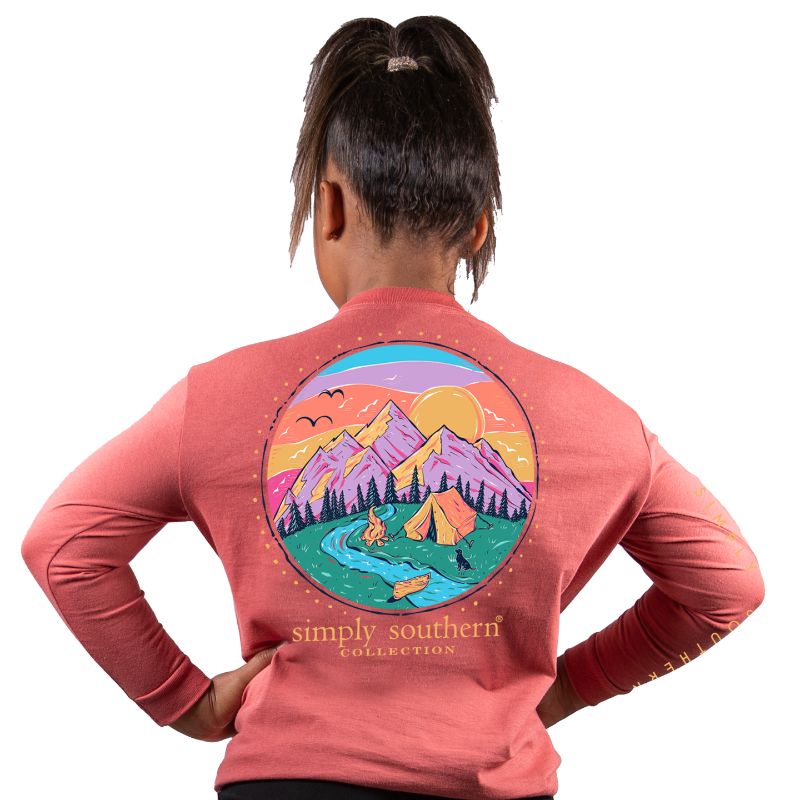 SALE Simply Southern Preppy Camp Mountains Fall - Adult & Kids T-Shirts, Sweatshirts & Hoodies apparel design preview 2