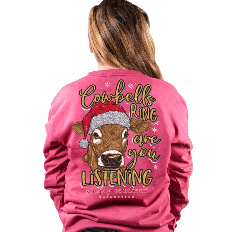 SALE Simply Southern Cowbell Holiday - Adult & Kids T-Shirts, Sweatshirts & Hoodies apparel design preview 2