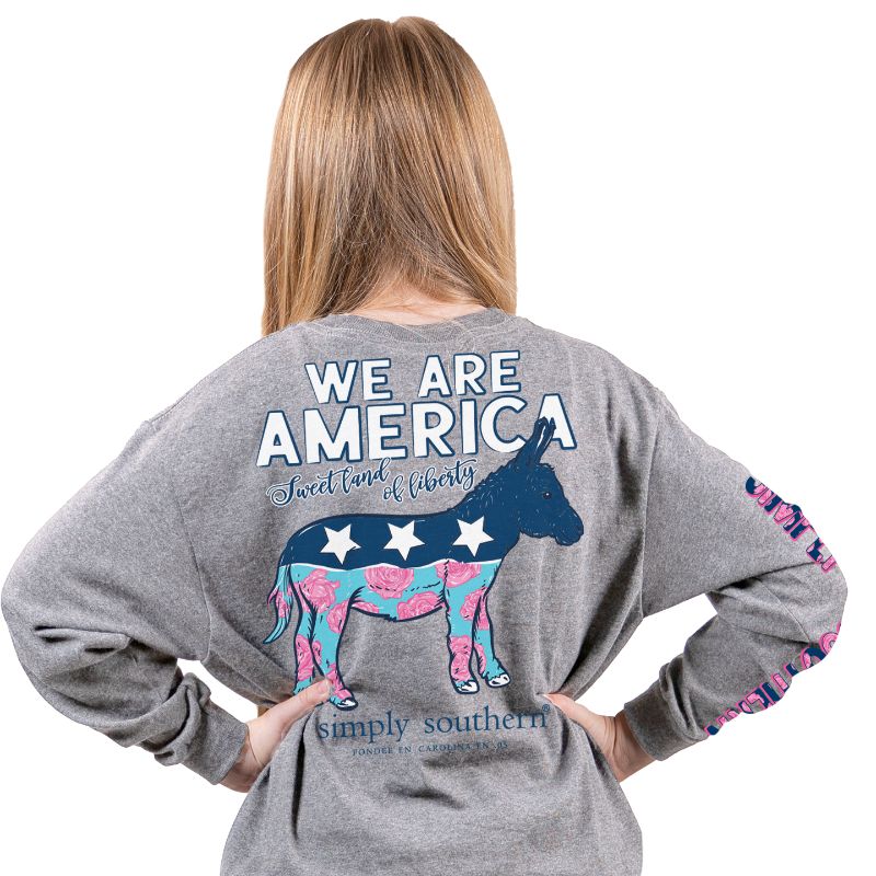 SALE Simply Southern Land Of Liberty Democrat USA - Adult & Kids T-Shirts, Sweatshirts & Hoodies apparel design preview 2