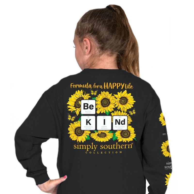SALE Simply Southern Preppy Be Kind Sunflower - Adult & Kids T-Shirts, Sweatshirts & Hoodies apparel design preview 2
