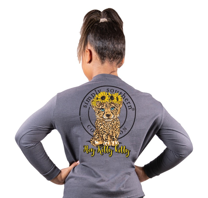 Simply Southern Hey Kitty Sunflower - Adult & Kids T-Shirts, Sweatshirts & Hoodies apparel design preview 2