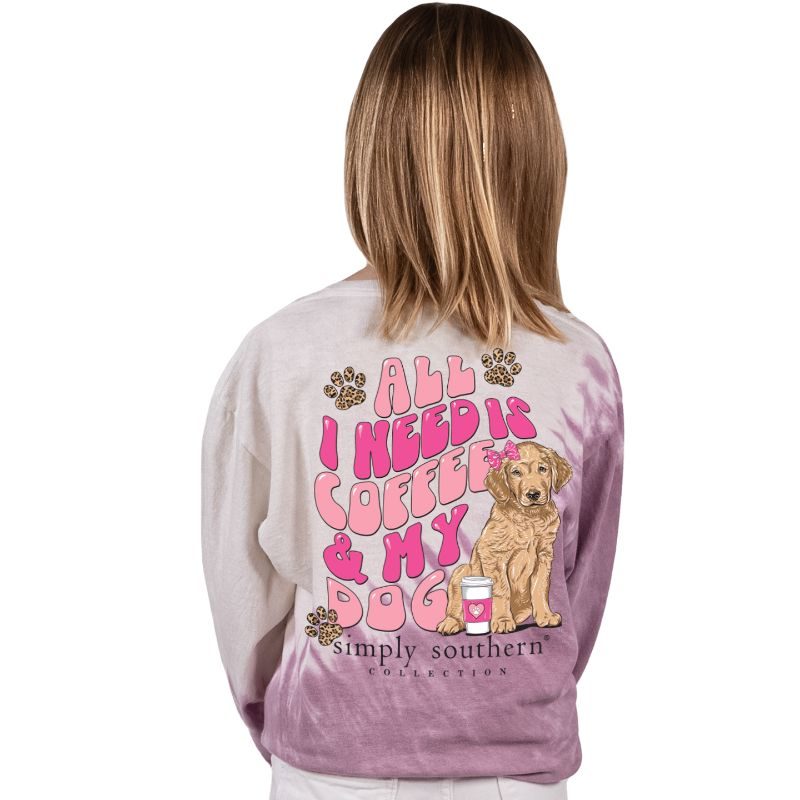 SALE Simply Southern Coffee My Dog Tie Dye - Adult & Kids T-Shirts, Sweatshirts & Hoodies apparel design preview 2