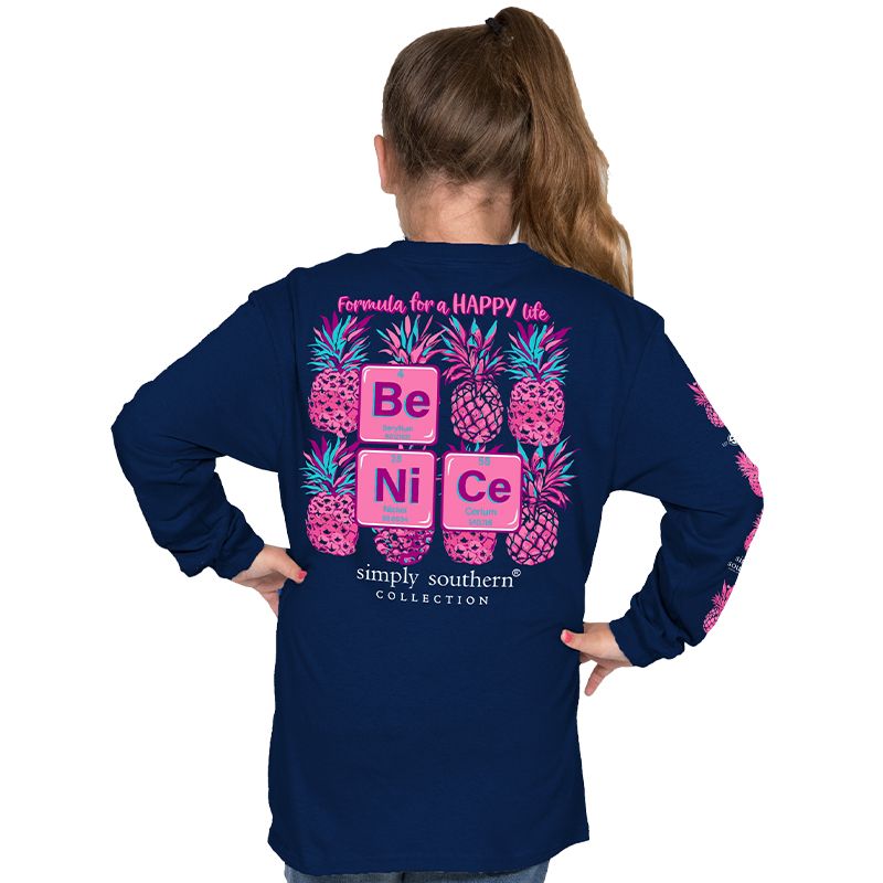 SALE Simply Southern Preppy Be Nice Pineapple - Adult & Kids T-Shirts, Sweatshirts & Hoodies apparel design preview 2