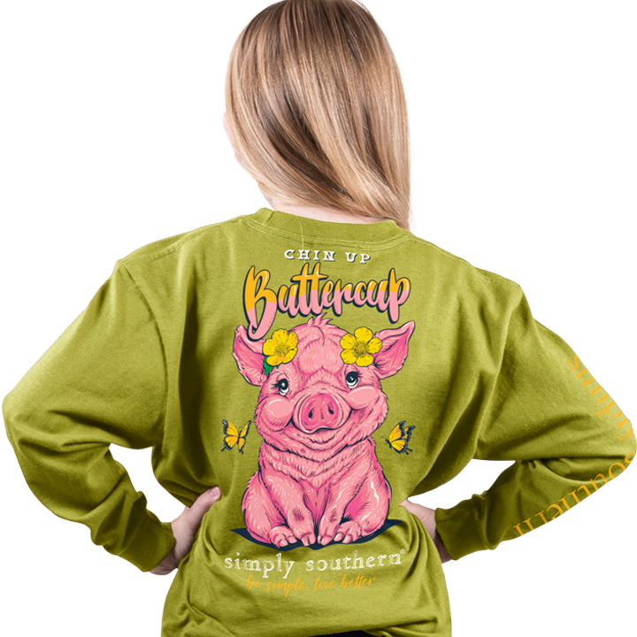 SALE Simply Southern Preppy Buttercup Pig - Adult & Kids T-Shirts, Sweatshirts & Hoodies apparel design preview 2