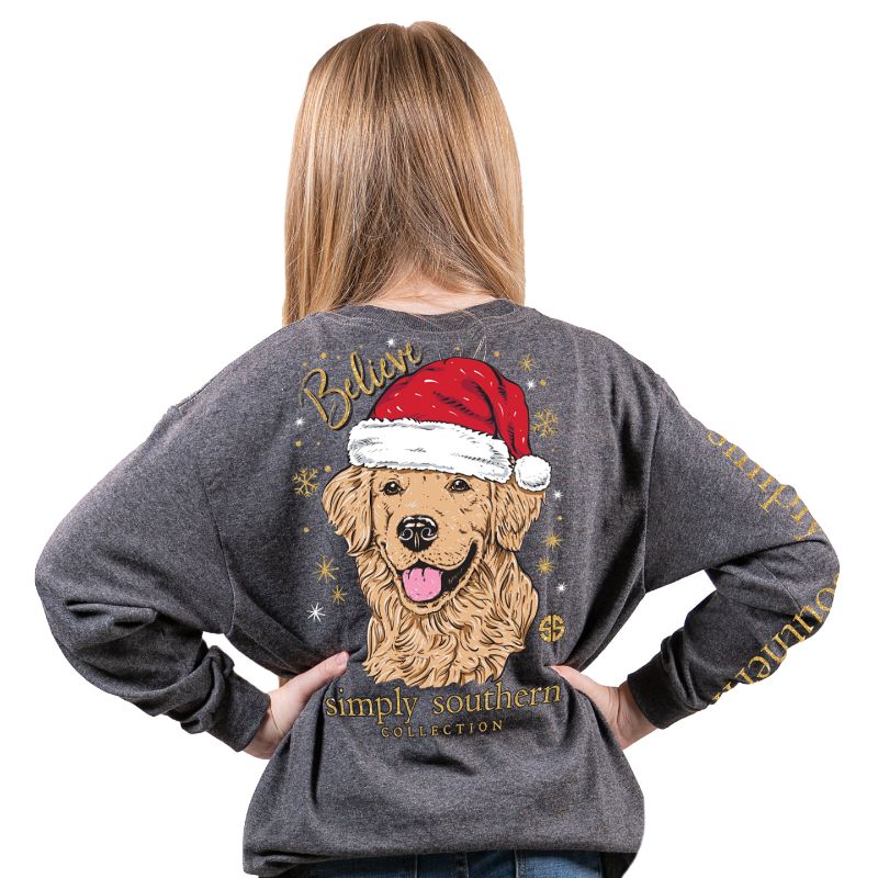 SALE Simply Southern Santa Dog Holiday - Adult & Kids T-Shirts, Sweatshirts & Hoodies apparel design preview 2