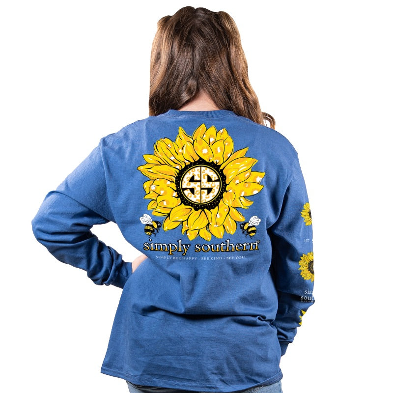 SALE Simply Southern Preppy Bee Sunflower - Adult & Kids T-Shirts, Sweatshirts & Hoodies apparel design preview 2