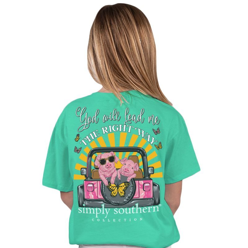 Simply Southern God Lead Me Pig - Adult & Kids T-Shirts, Sweatshirts & Hoodies apparel design preview 2