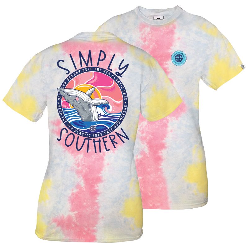 Simply Southern Preppy Plastic Free Whale - Adult & Kids T-Shirts, Sweatshirts & Hoodies apparel design preview 2