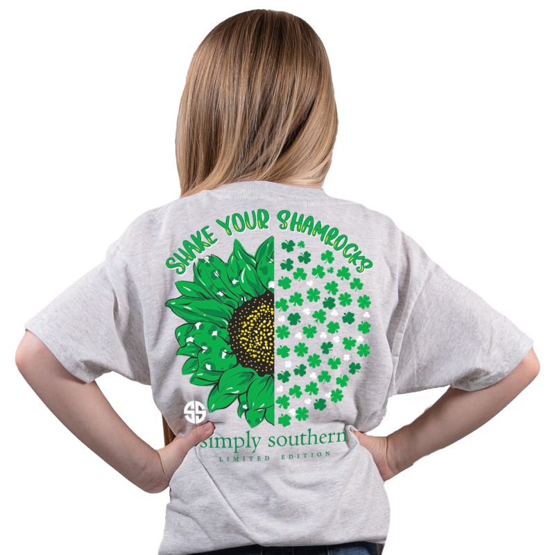 Simply Southern Preppy Shake Your Shamrocks Irish - Adult & Kids T-Shirts, Sweatshirts & Hoodies apparel design preview 2