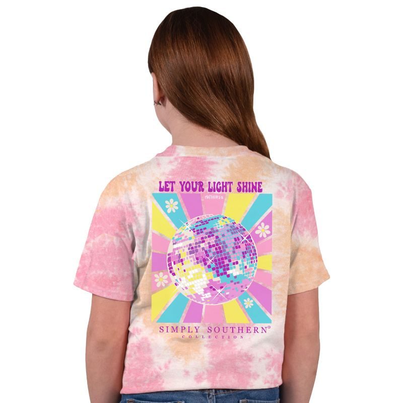 SALE Simply Southern Let Your Light Shine Tie Dye - Adult & Kids T-Shirts, Sweatshirts & Hoodies apparel design preview 2