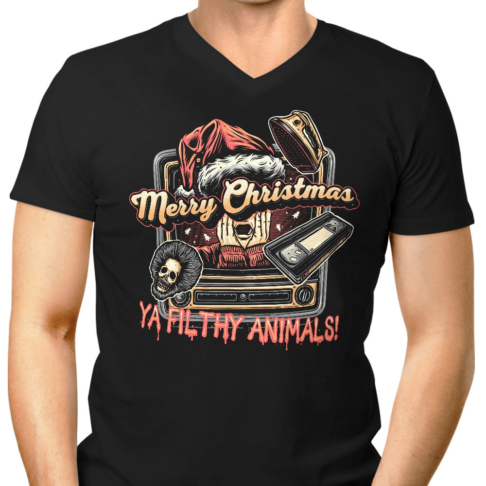 Ya Filthy Animals Men's V-Neck - Adult & Kids T-Shirts, Sweatshirts & Hoodies apparel design preview 1