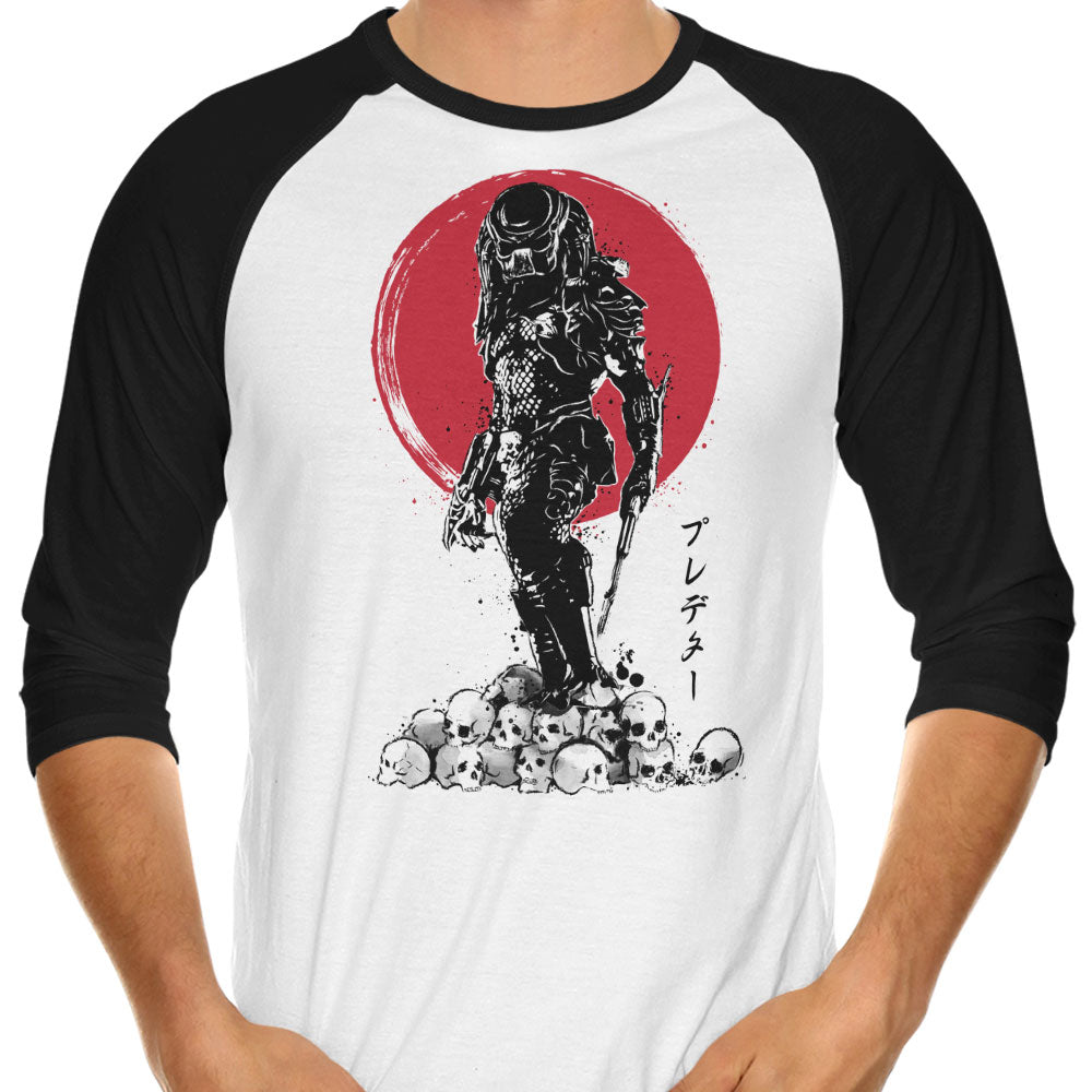Yautja Hunter 3/4 Sleeve Raglan - Adult & Kids T-Shirts, Sweatshirts & Hoodies apparel design preview 1