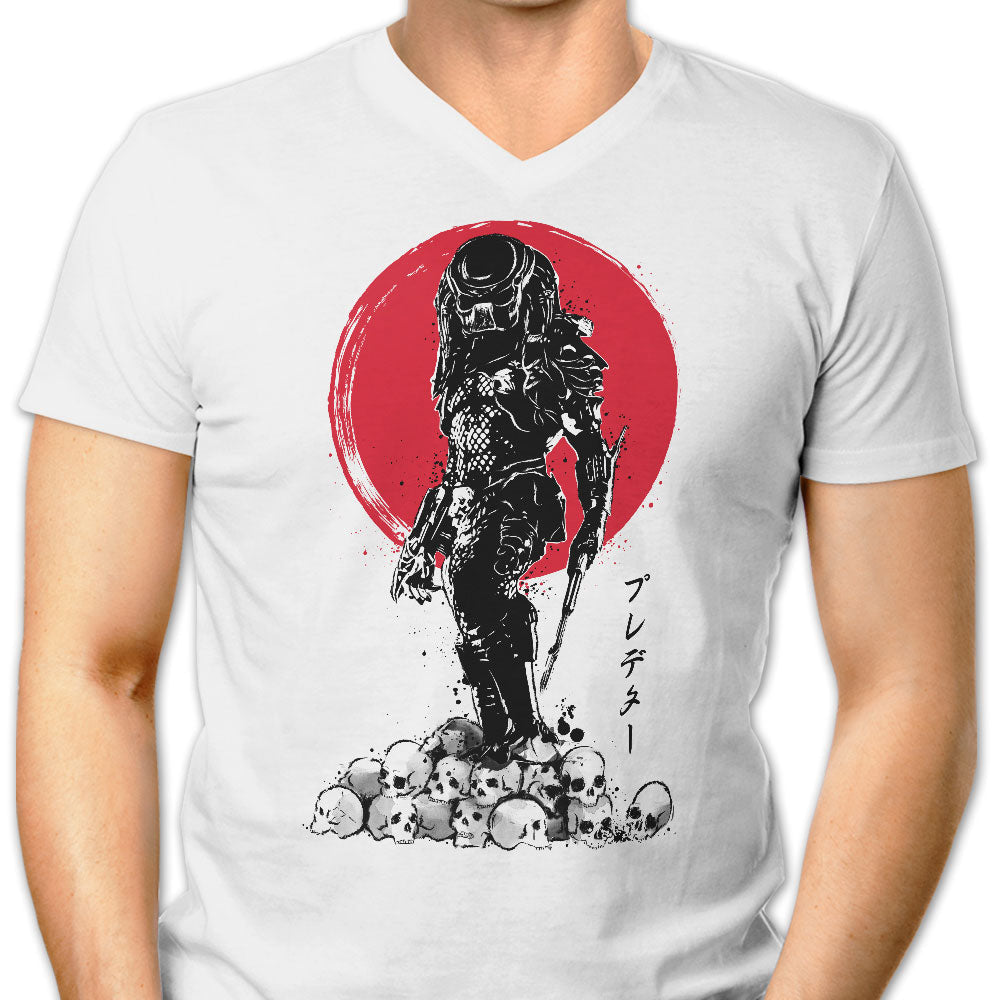 Yautja Hunter Men's V-Neck - Adult & Kids T-Shirts, Sweatshirts & Hoodies apparel design preview 1