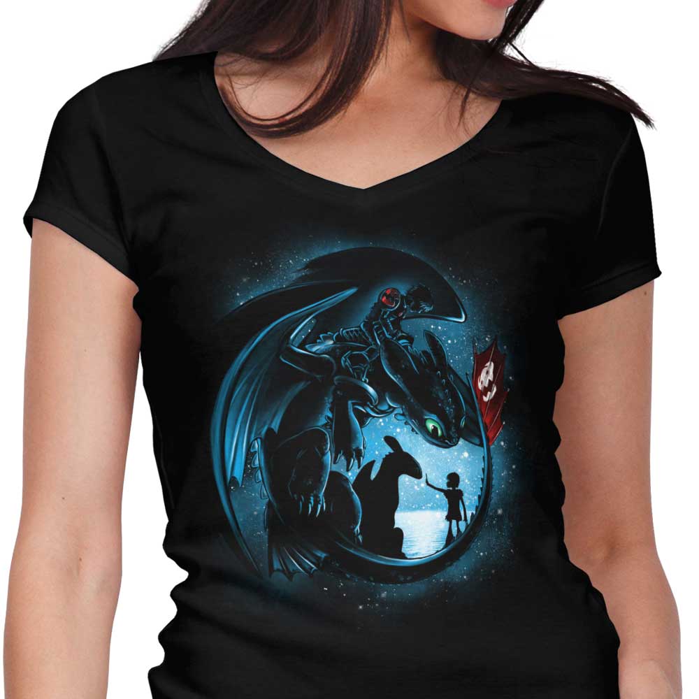 Yesterday and Tomorrow Women's V-Neck - Adult & Kids T-Shirts, Sweatshirts & Hoodies apparel design preview 1