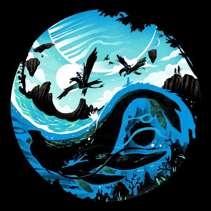 YinYang of Water Men's Apparel - Adult & Kids T-Shirts, Sweatshirts & Hoodies apparel design preview 2