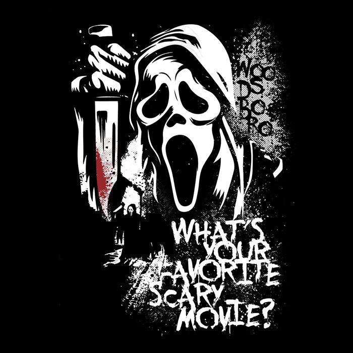 Your Favorite Scary Movie Men's V-Neck - Adult & Kids T-Shirts, Sweatshirts & Hoodies apparel design preview 2