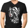 Your Favorite Scary Movie Men's V-Neck - Adult & Kids T-Shirts, Sweatshirts & Hoodies apparel design preview 1
