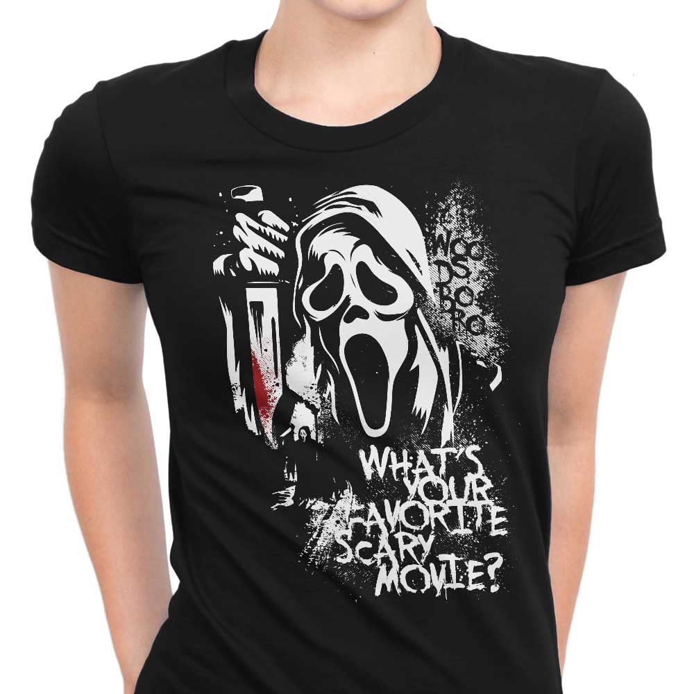 Your Favorite Scary Movie Women's Apparel - Adult & Kids T-Shirts, Sweatshirts & Hoodies apparel design preview 1