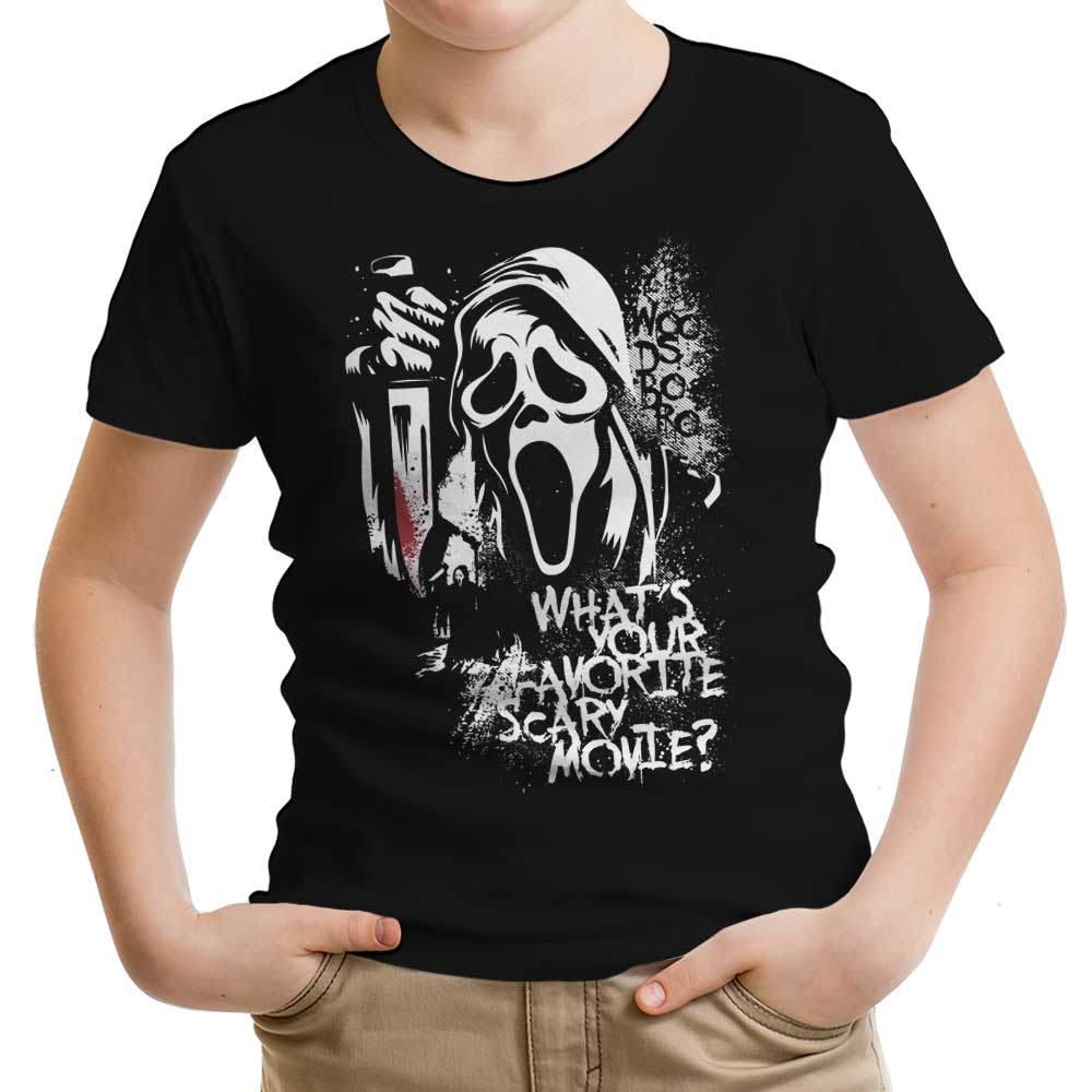 Your Favorite Scary Movie Youth Apparel - Adult & Kids T-Shirts, Sweatshirts & Hoodies apparel design preview 1