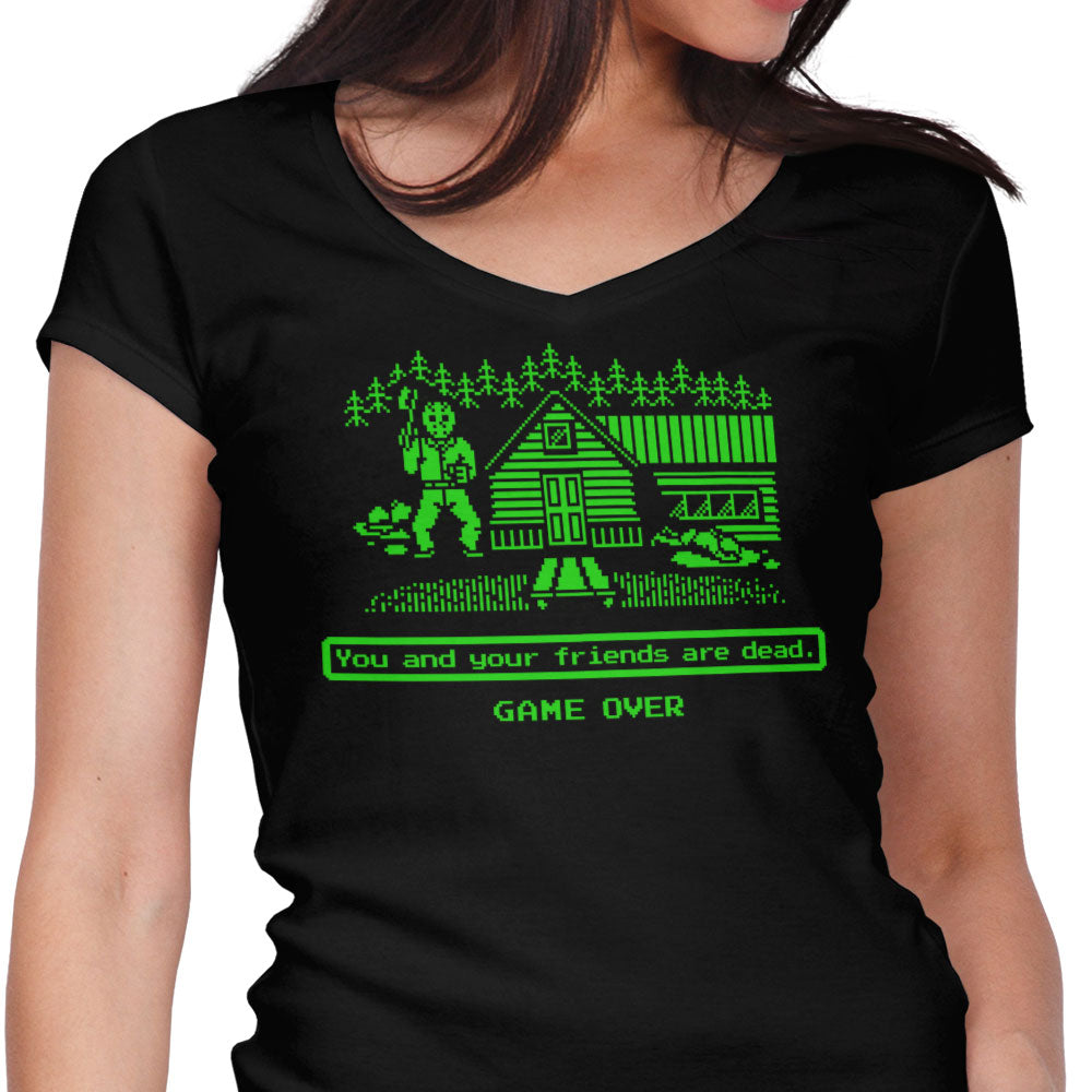 Your Friends are Dead Women's V-Neck - Adult & Kids T-Shirts, Sweatshirts & Hoodies apparel design preview 1