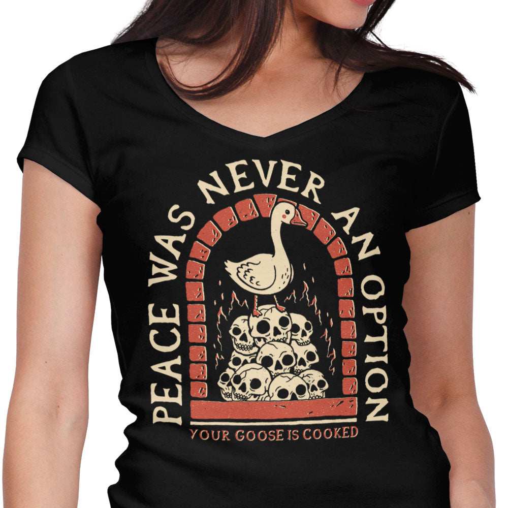 Your Goose is Cooked Women's V-Neck - Adult & Kids T-Shirts, Sweatshirts & Hoodies apparel design preview 1