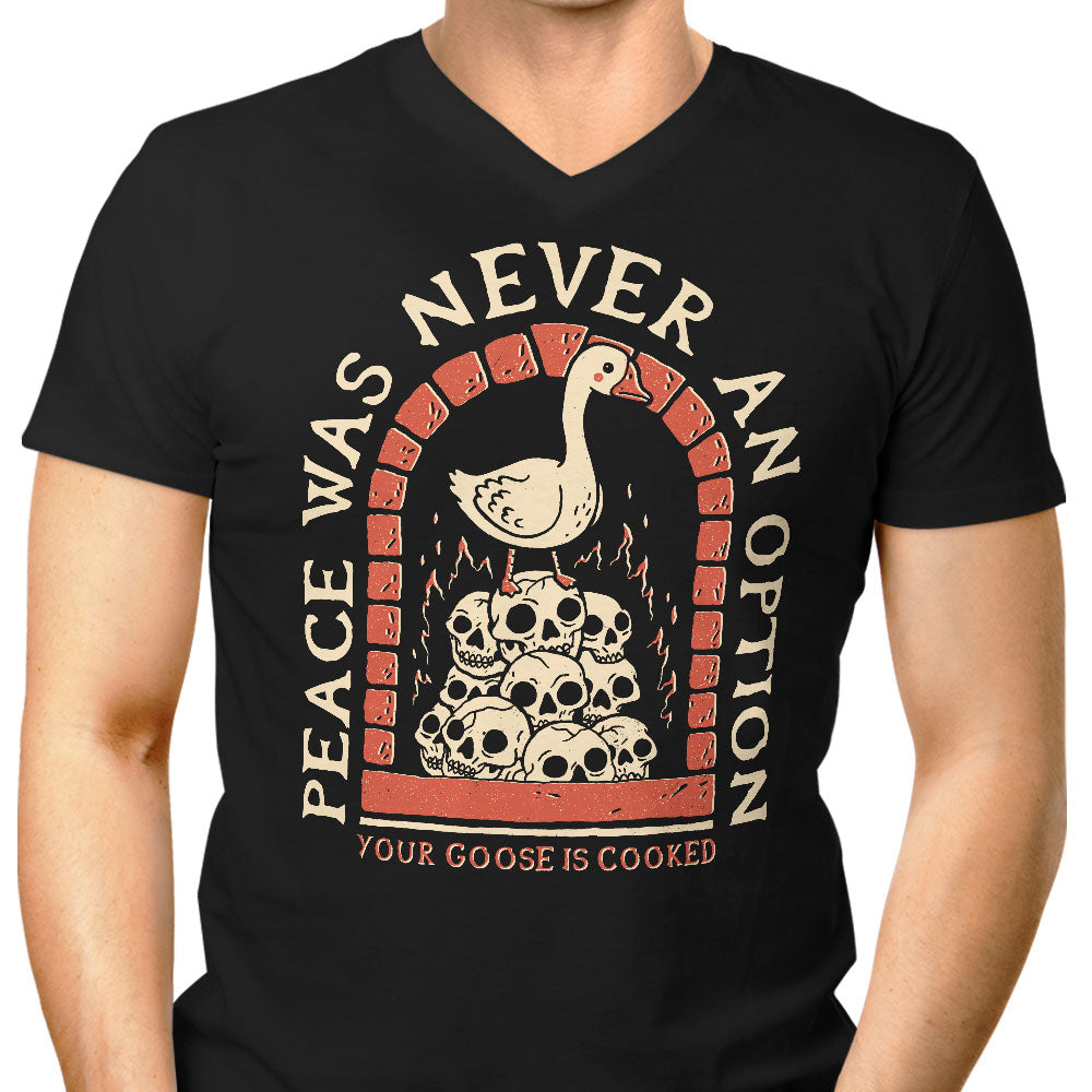 Your Goose is Cooked Men's V-Neck - Adult & Kids T-Shirts, Sweatshirts & Hoodies apparel design preview 1