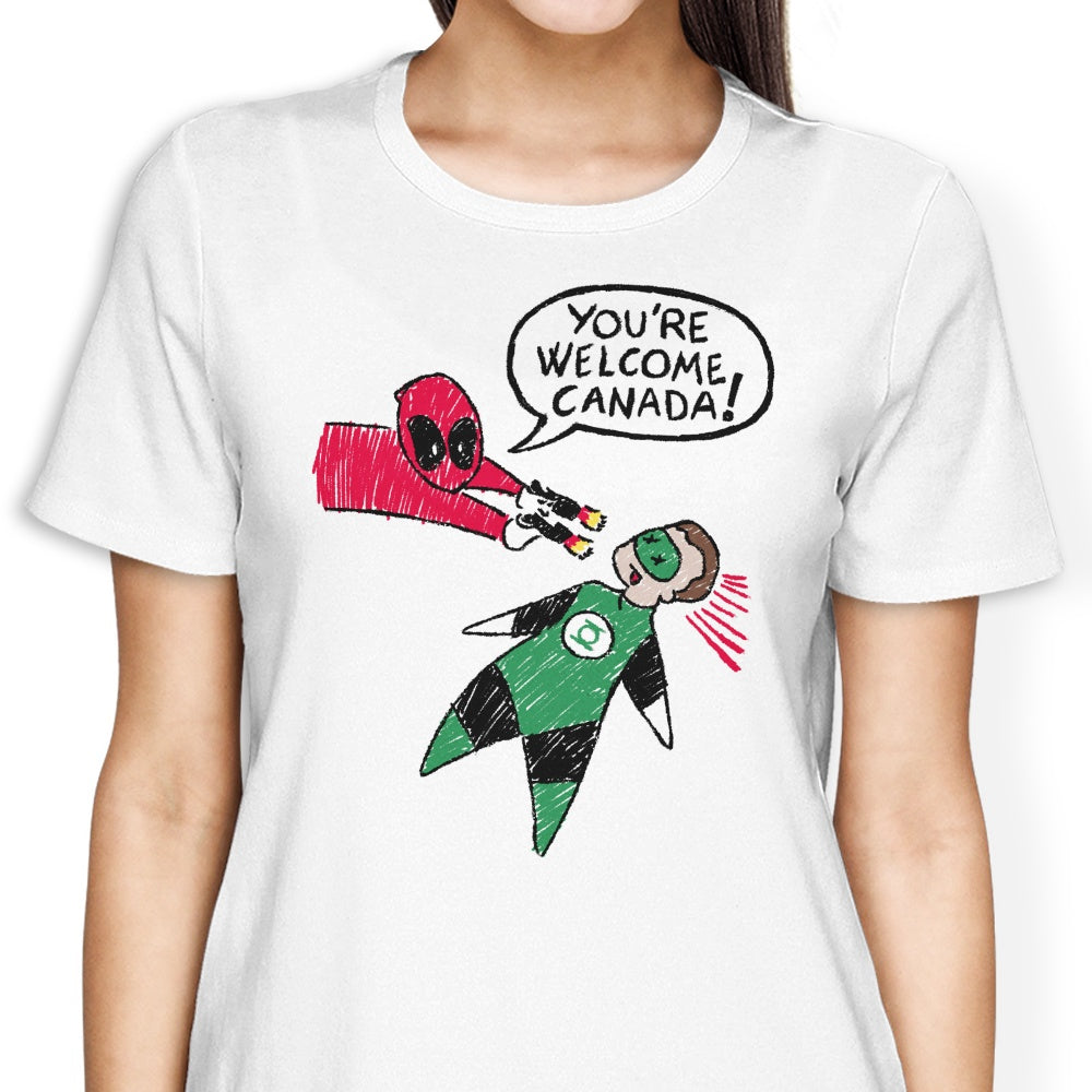 You're Welcome, Canada Women's Apparel - Adult & Kids T-Shirts, Sweatshirts & Hoodies apparel design preview 2