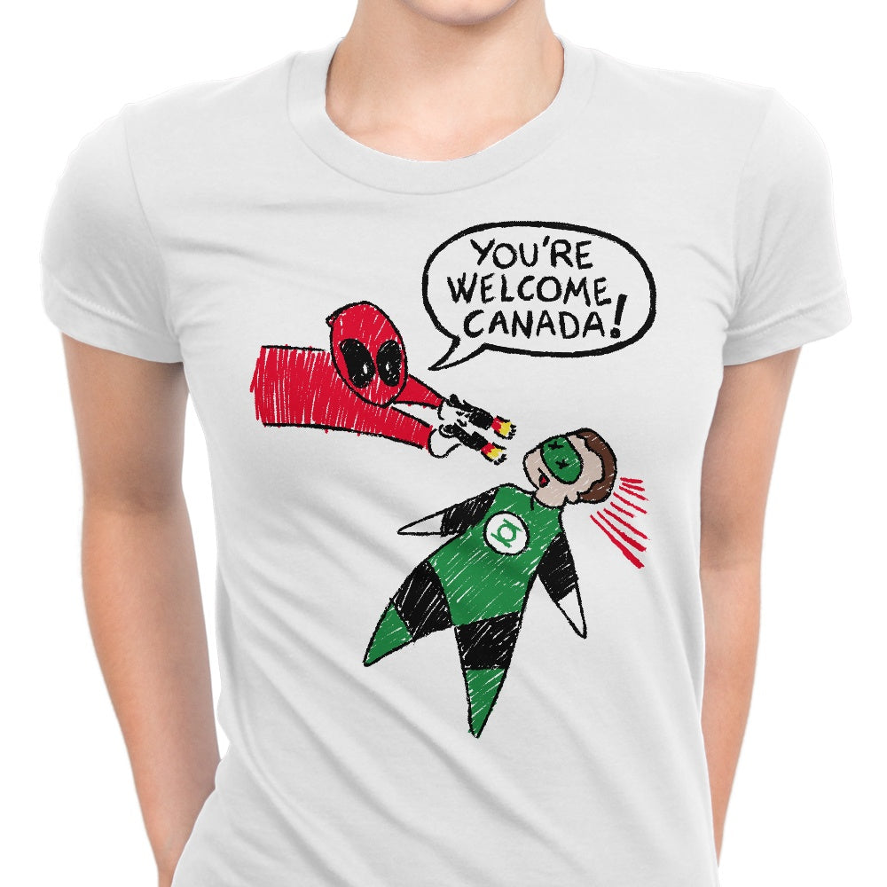 You're Welcome, Canada Women's Apparel - Adult & Kids T-Shirts, Sweatshirts & Hoodies apparel design preview 1