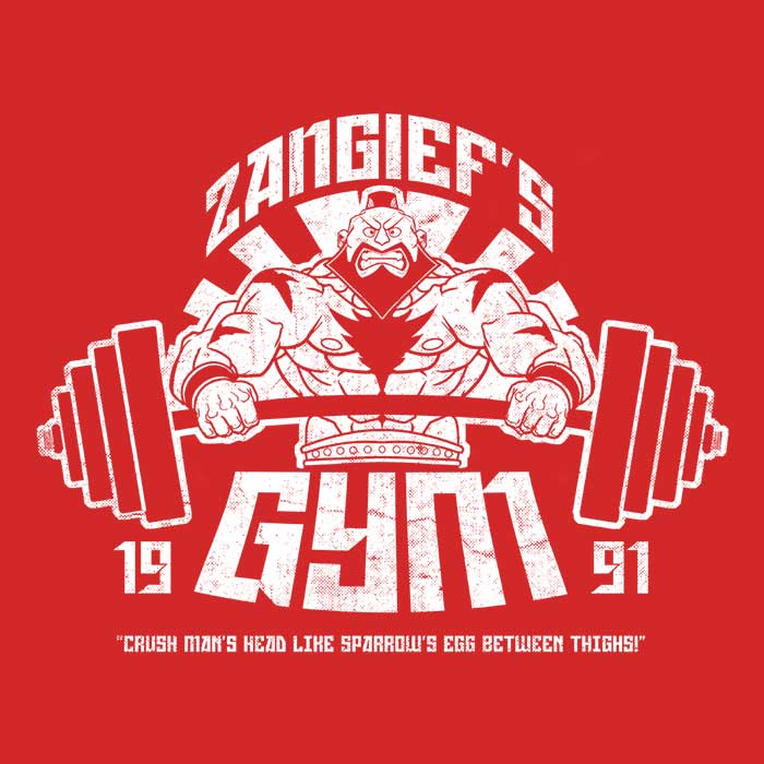 Zangief Gym Men's V-Neck - Adult & Kids T-Shirts, Sweatshirts & Hoodies apparel design preview 2