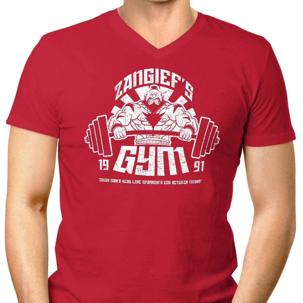 Zangief Gym Men's V-Neck - Adult & Kids T-Shirts, Sweatshirts & Hoodies apparel design preview 1