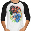 Zero Suit Dread 3/4 Sleeve Raglan - Adult & Kids T-Shirts, Sweatshirts & Hoodies apparel design preview 1