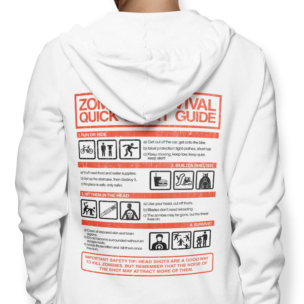 Zombie Survival Quick Start Guide (Alt) - Adult & Kids T-Shirts, Sweatshirts & Hoodies apparel design preview 1