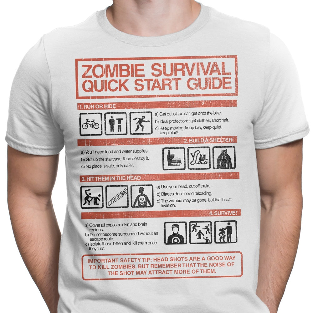 Zombie Survival Quick Start Guide (Alt) Men's Apparel - Adult & Kids T-Shirts, Sweatshirts & Hoodies apparel design preview 2